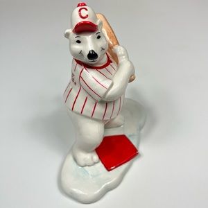 Vintage 1995 Enesco Coca-Cola Baseball Polar Bear